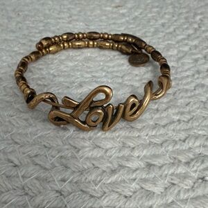 Alex and Ani Gold Love Script Wrap Bracelet